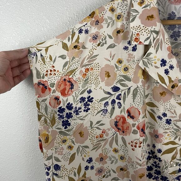 Torrid Womens Plus Size 2X Challis Tie Front Dolman Top - Picture 6 of 7